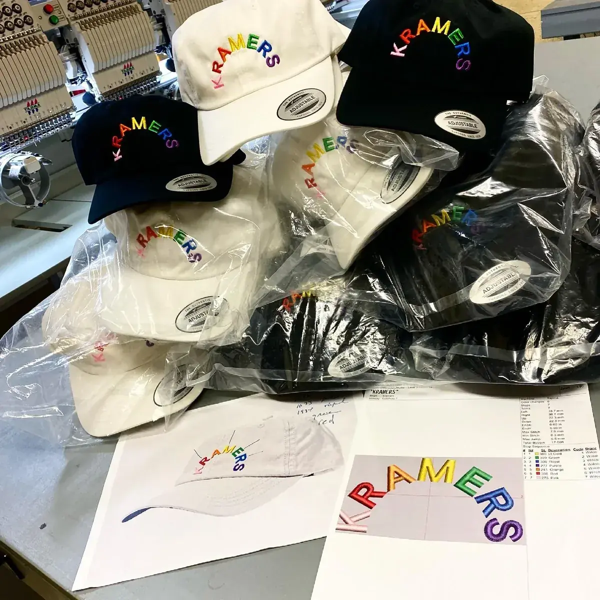 Embroidery production for company uniforms — workwear printing Hertfordshire